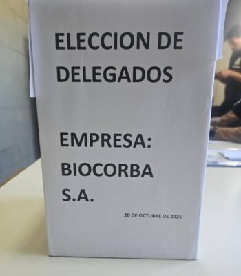Se llevó a cabo el acto de elección de delegado en la empresa Biocorba SA